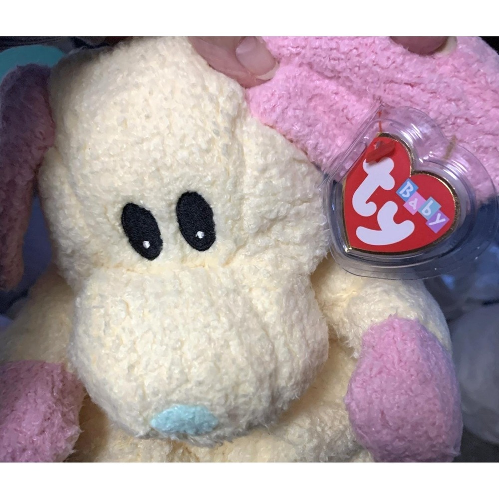 Vtg Ty Dogbaby NOS Cuddle Soft Child Rattle Toy 1st Plush NWT 1999 Video Sample - Picture 2 of 10